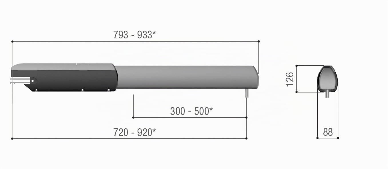CAME Motorreductor ATI 230 V Irreversible para Puertas batientes con Puerta de hasta 5 m y 400 kg con Micro de Tope de Apertura para Movimientos Seguros, Ideal para Uso residencial y condominial