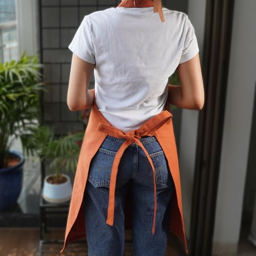 Image of Personalized Custom Apron - 100% Cotton, Adjustable Neck strap, Large Pocket - Unisex Apron for Men & Women - Cooking, Baking, BBQ, Customizable