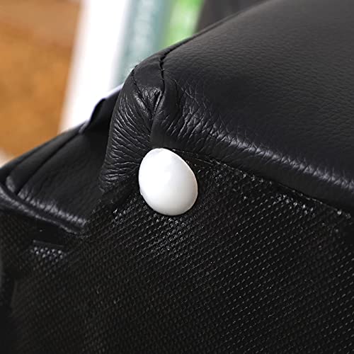 Getifun Kids Sofa Chair/Wooden Frame Toddler Upholstered Couch/Pvc Leather Children Chair With Ottoman For Baby Gift (Black) #TOP4