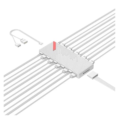 Hub répartiteur 1to10 ARGB pour résoudre le manque de connecteurs ventilateur PC