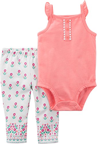 Carter's Ensemble Bébé Fille Anti-Irritation Body Volants Coton 3M