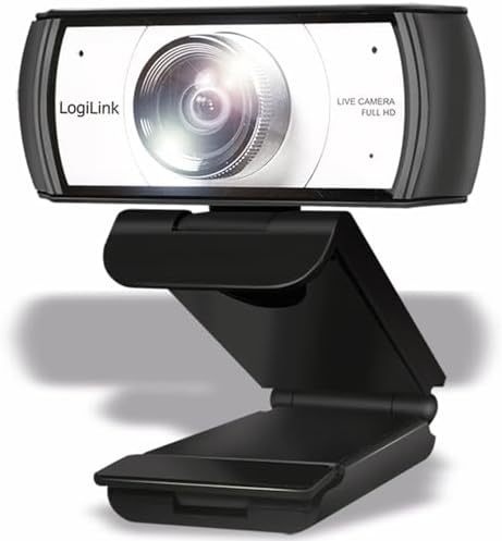 LogiLink UA0377 Webcam de conférence HD USB, Objectif Ultra Grand...