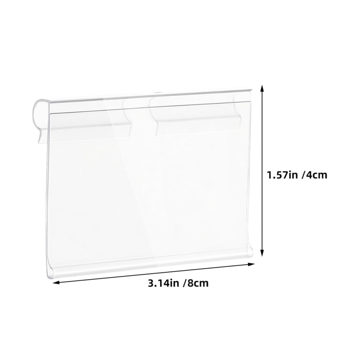 Cabilock 250 Pièces Porte-étiquette Pvc Transparent pour Étagère, Clips