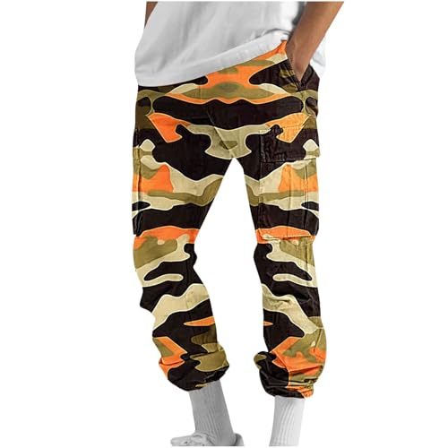 for Man Fall Summer Loose Fit Cargo Camo Pleated Straight Leg Long Leg Pants Mens 2025 Y2K4