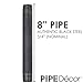 PIPE DECOR 3/4” x 8” Black Steel Plumbing Pipe, Pre Cut, Industrial Steel Grey Fits Standard 3/4 Inch Threaded Black Malleable Iron Fittings, Build Vintage DIY Furniture, 4 Pack
