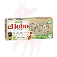 EL LOBO | Turrón aus Alicante 100% BIO 200 g| „All Natural“ | Umweltfreundlich | glutenfrei | Höchste Qualität