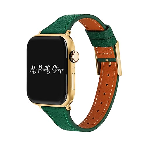My Pretty Strap Aphrodite Band Compatible with Apple WATCH SE Series 8 7 6 5 4 3 2 1, 38/40/41mm or 42/44/45/49mm, Premium genuine Leather (38MM / 40MM / 41MM) by My Pretty Strap - Used condition - US$26.87