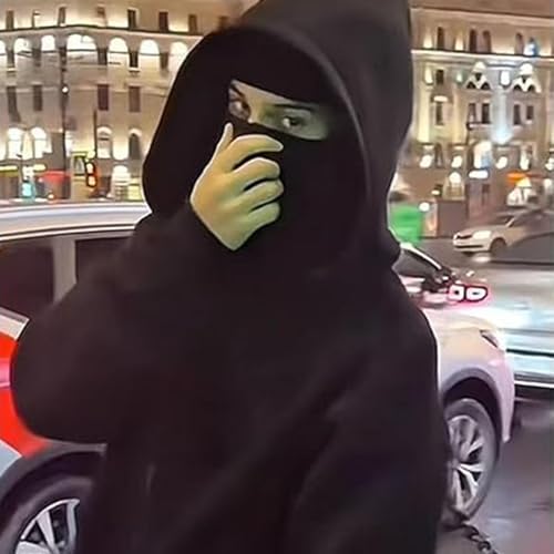 Balaclava Hoodie Zipper, Double Hooded Zip Jacket Wind-resistant Winter Hoodies for Men, The Most Viral Balaclava Hoodie2