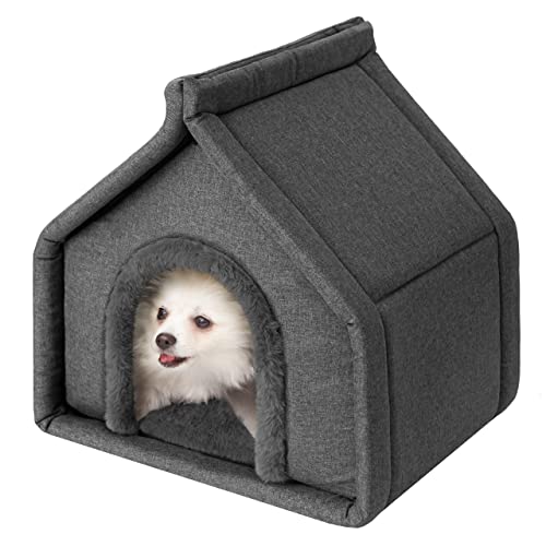 PillowPrim Cama para perros, tela para perros, casita para gatos, caseta para perros, canasta para perros, tumbona, cama para mascotas, sofá para perros, grafito, tamaño 2: 52 x 42 cm Cover