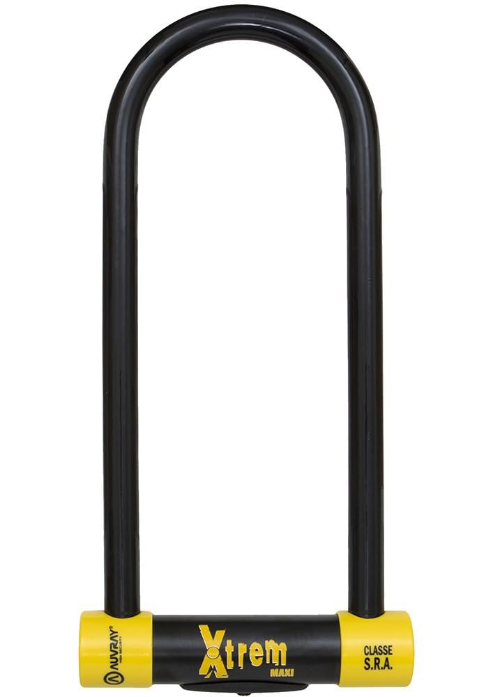 AUVRAY Antivol U Moto XTREM Haute Sécurité SRA – Acier Cémenté 18 mm – Double Verrouillage – Anti Crochetage – 3 Clés – Antivol Scooter Vélo Résistant Vol – 110 x 310 mm