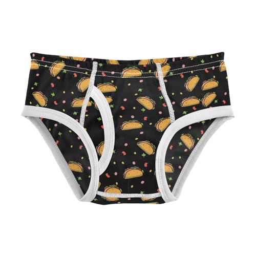 Boys' Exclusive Briefs Toddler Underwear 95% Combed Cotton Boxerbriefs 2T Taco Pattern 24