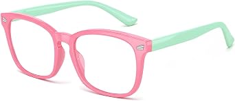 Kids Blue Light Filter Glasses, Computer Gaming Glasses for Boys and Girls, Flexible Frame Screen Glasses for Ages 2-5