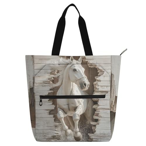 Bolsos de mano multiusos para playa y colegio con compartimentos con cremallera