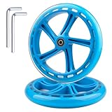 Gladeer 2-Pack 200mm Scooter Replacement Wheels - 8-Inch Wheels for Razor A5, Lascoota, Kid, Youth, Adult Kick Push Scooter (Blue)