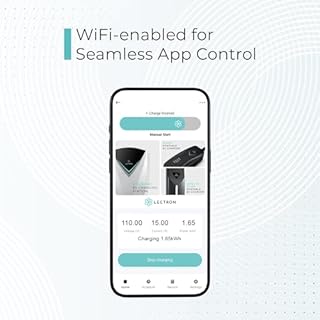 Lectron Level 1 J1772 Charger (WiFi Version) - 110V, 15 Amp, NEMA 5-15 Plug, 16 ft Extension Cord - Portable Electric Car Charger for J1772 Evs