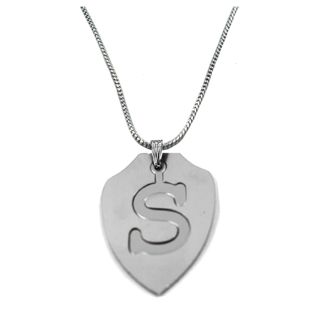 abhiora fashion Initial Letter Stainless Steel Alphabet S Snake Chain Pendnet for Men and Women-picture-23
