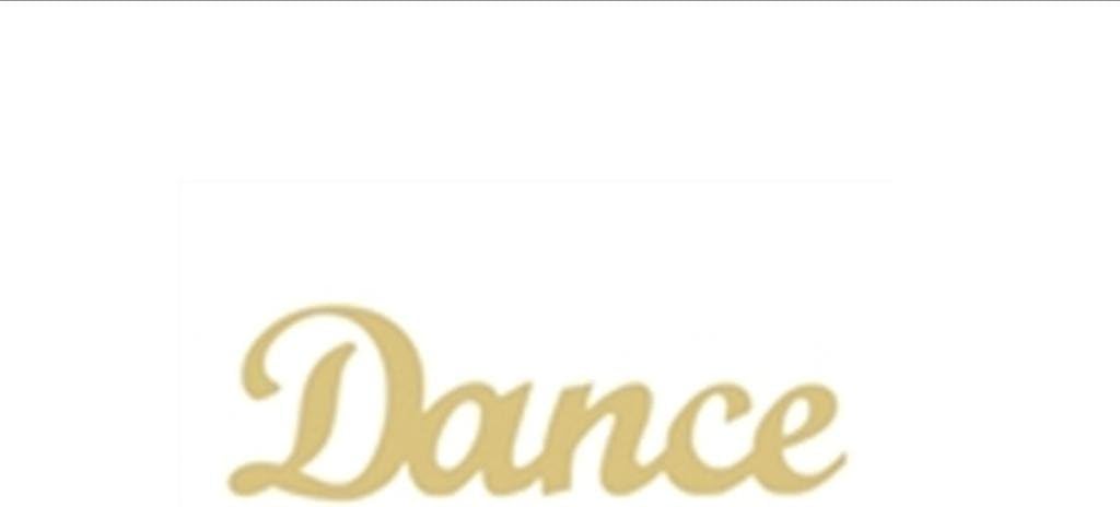 Word Dance Cutout Unfinished Wood Dance Studio Decor Kids Room Door Hanger MDF Shape Canvas Style 1 (24")