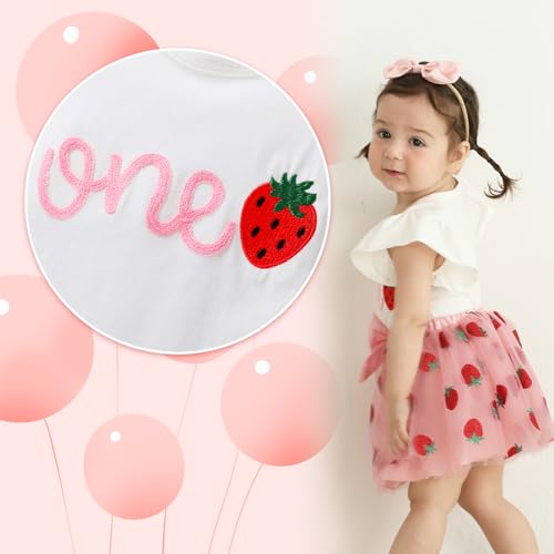 YOUNGER TREE Baby Girl 1st Birthday Outfits One Year Old Clothes Romper Tutu Cake Smash Skirt with Headband Baby Girl Gifts3