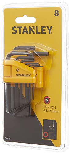 Stanley 8pc Metric Hex Key Set, Silver, 0-69-251 3 Stanley 8pc Metric Hex Key Set, Silver, 0-69-251 - Image 3