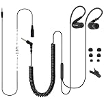 MOXKING Headphones for TV with LONG CORD Earbuds, 16Ft / 4.8M Extension Cord Headphones Ear Buds Compatible with Computers, 3.5mm Audio Jack, Metal Stereo In-Ear Wired Bass