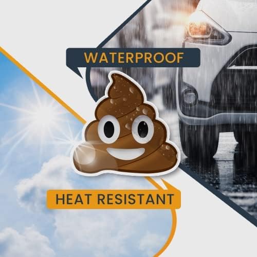 Magnet Me Up Poop Emoticon Magnet Decal, 5 Inch, 2 Pack, Cute Self-Expression Decorative Magnet for Car, Truck, SUV, Or Any Other Magnetic Surface - Image 6
