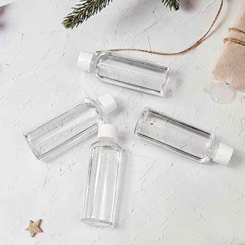 4pcs Travel Bottles,80ml Refillable Clear Empty Plastic Travel Size Containers Bottles with Screw Lids for Toiletries,Soap,Shampoo and Conditioner - Image 5
