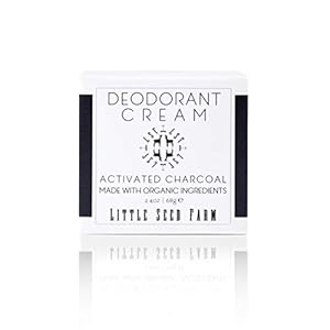 Little Seed Farm All Natural Deodorant Cream, Aluminum Free Deodorant for Women or Men, 2.4 Ounce – Activated Charcoal