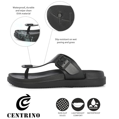 Image of Centrino Slides for Men | Comfortable & Stylish with Soft Insole | Trendy Design with Support Strap | Perfect for Spring Summer Traveling, Walking |Stylish & Everyday Flip Flops for Gents (7306)