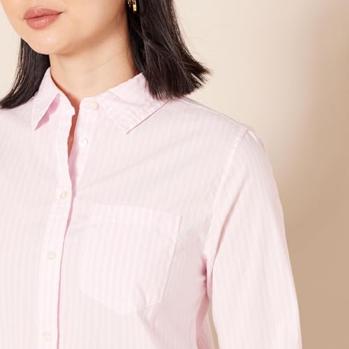 Image of Amazon Essentials Women's Regular-Fit Long-Sleeve Button-Down Cotton Poplin Shirt, Business Casual