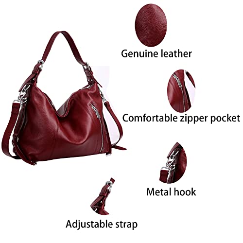Bolso Tote para Mujer de Cuero genuino con correa ajustable miniatura 6