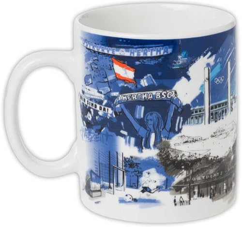 Hertha BSC Berlin Tasse - Buddy Bär - Kaffeetasse blau-weiß HBSCB