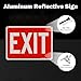 T&R Exit Sign - 2 Pack - 10 x 7 Inches Rust Free .040 Aluminum Reflective - UV Protected, Waterproof, Weatherproof and Fade Resistant - 4 Pre-drilled Holes