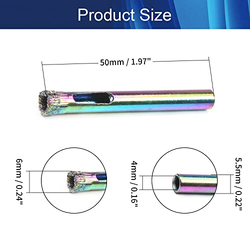Broca diamantada 6 mm (1/4 pulg) set 8 piezas miniatura 2
