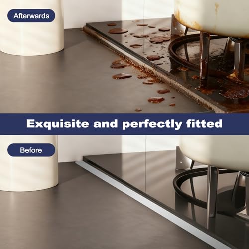 Image of Upgrade 316 Stainless Steel Stove Gap Covers (2 Pack, 23.4 inch, Silver), Heat-Resistant Stove Gap Filler for Kitchen Counter and Stovetop, Range Trim Kit Oven Gap Guard Between Stove and Counter