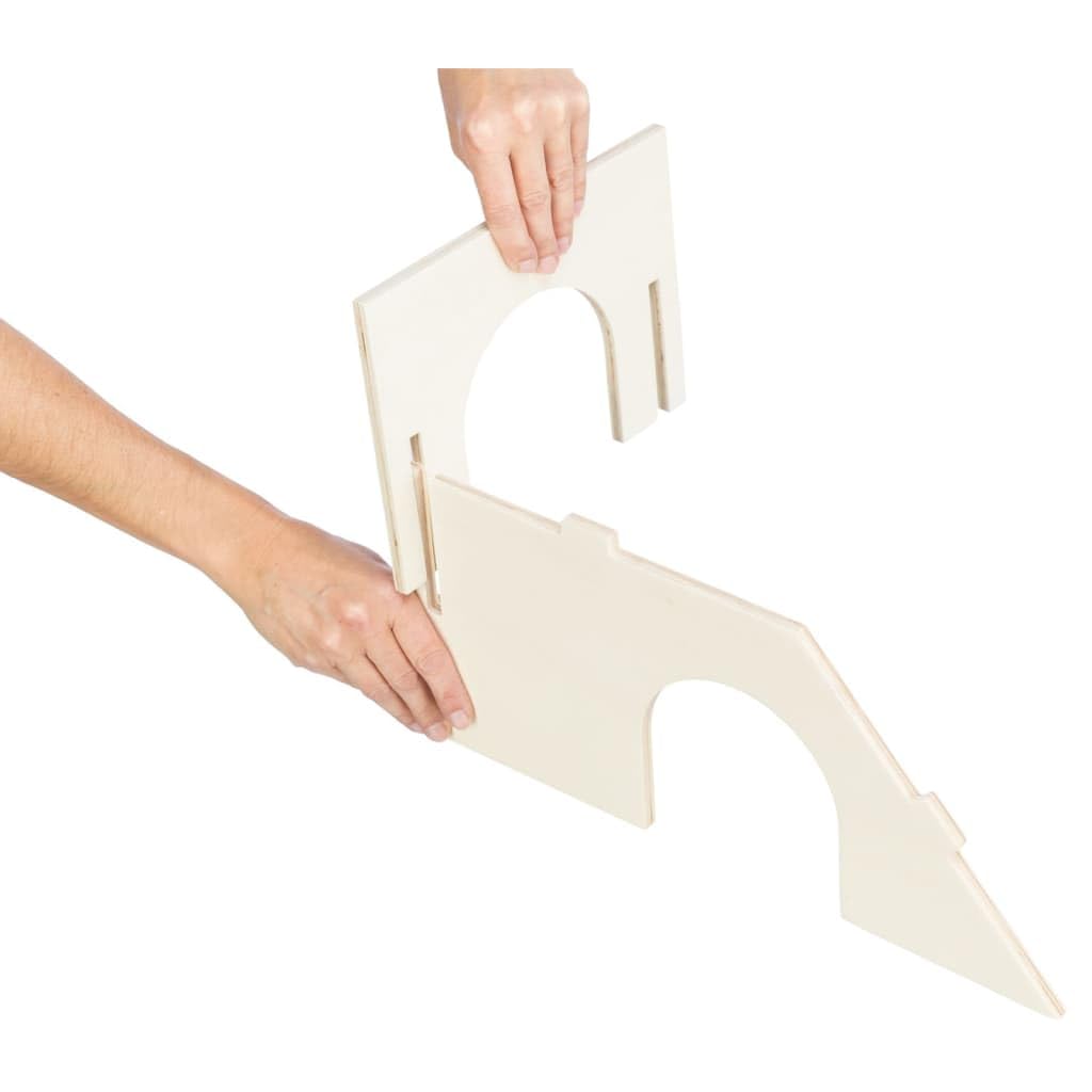 TRIXIE 'Kleintierhaus ohne Klammern und Nägel für Kaninchen Haus Bent, Stecksystem, Kaninchen, 51 × 24 × 33 cm - 61243