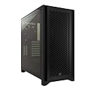 Corsair 4000D Airflow Case ATX Mid-Tower con Vetro Temperato, Pannello Anteriore a Flusso d'aria Elevato, Pannello Laterale in Vetro Temperato, Ampio Spazio Interno, Due 120 mm Ventole Incluse, Nero