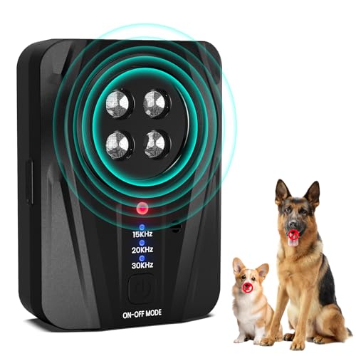 Anti Bell Gerät Hunde, 33FT Auto Antibell Ultraschall Gerät, Hunde Bellen Stoppen mit 3 Modi, Wiederaufladbares Antibell für Hunde, Sichere Ultraschall Gegen Bellen für Kleine und Große Hunde