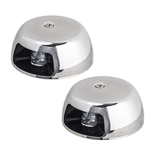 YOUNG MARINE Deck Mount, Stainless Steel, Led Navigation Light for Starboard and prot Side, Green and Red
