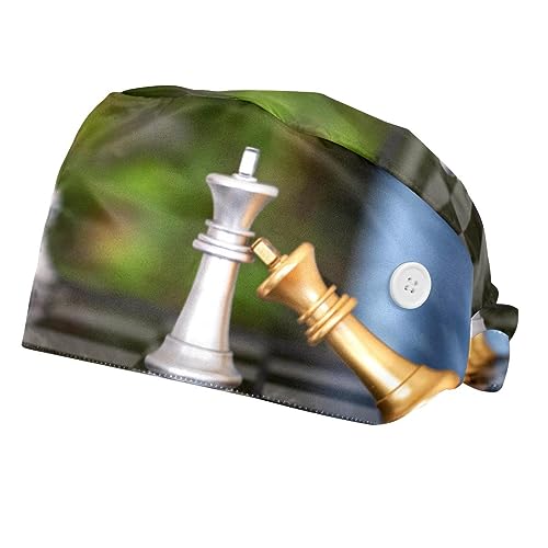 Chapeaux de travail VERED style échecs avec bandeau absorbant réglable x2