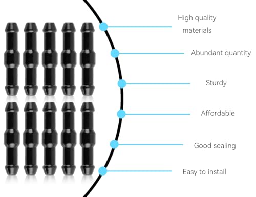 Lhbwhiz 10 Stück Auto Schlauchverbinder,Verbinder Scheibenwaschanlage Schlauch,Universal Wischwasserschlauch,Spritzwasserschlauch Adapter,Isolierschlauch,unterdruckschlauch,fur auto(Schwarz)