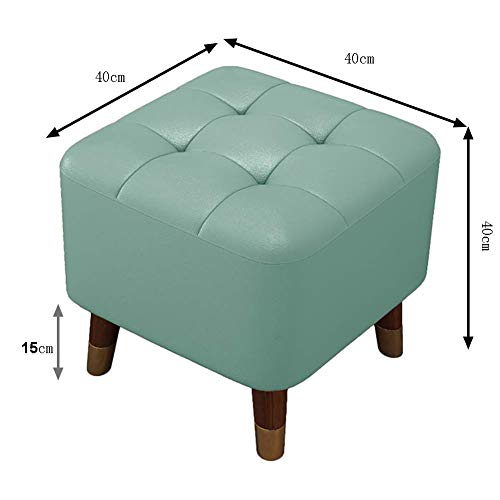 Repose-pieds petit tabouret ottoman en cuir PU DASHADAO 40cm