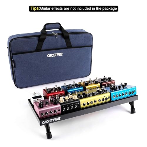 Placa de pedal para guitarra Ghost Fire de liga de alumínio de 1 kg com efeito super leve de 55 x 30