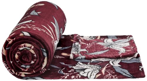 Image of amazon basics Polyester Double Sized Plush Blanket | (300 GSM) | (Grey)