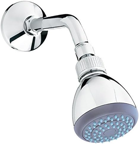 Parryware T9927A1 Brass Chrome Plated Single Flow Overhead Shower with Arm and Wall Flange (Silver)
