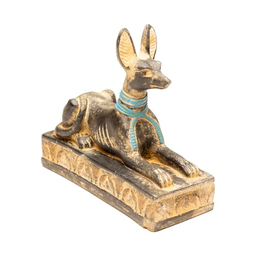Egyptian God Anubis Statue - 3 inches Tall - Ancient Egypt Deity - Black Finish - Made in Egypt