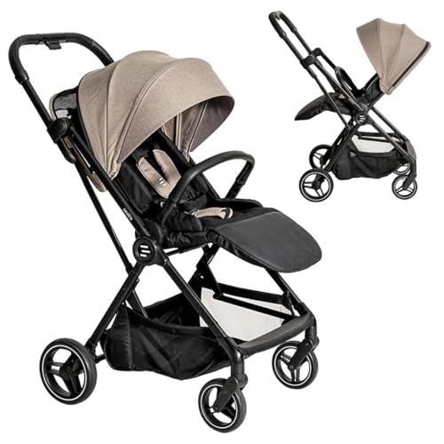 Olmitos - Silla de Paseo Eolia de Niu – Ligera, Reclinable, con Capota Extensible, Asiento Reversible y Plegado con una Sola Mano (Land)