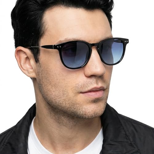 Image of Vincent Chase By Lenskart | Full Rim Round Stylish Sunglasses | Polarized and UV Protected | For Men and Women | Large | VC S14089