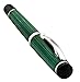Xezo Incognito Rollerball Pen, Fine Point. Forest Green Color with Pure Platinum Plating. Handcrafted, Limited Edition, Serialized