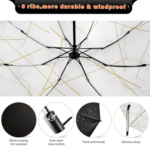 Parapluie pliable pour le soleil et la pluie compact - 4