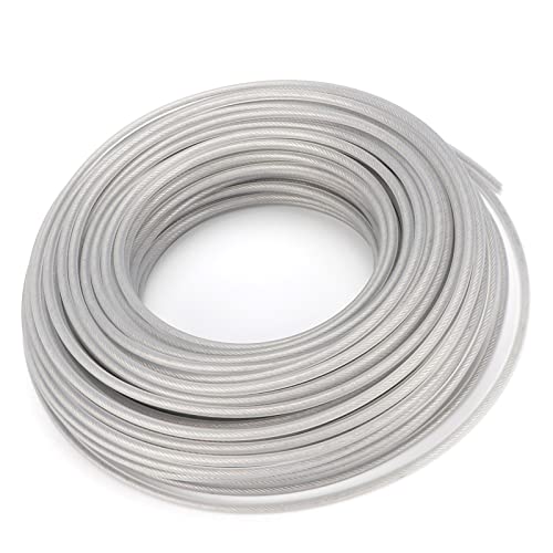 Steel Wire Brush Cutter Rope for Gardening 3mm x 40m -, Wear Resistant, and Highly Efficient - Trimmer Line Grass Trimmer Line Mower Trimmer Line Brush Cutter Rope